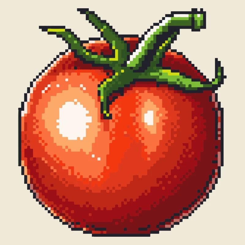Icône pixel de tomate