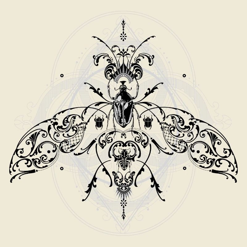 Psychedelic Insects Bug Pattern Ornament