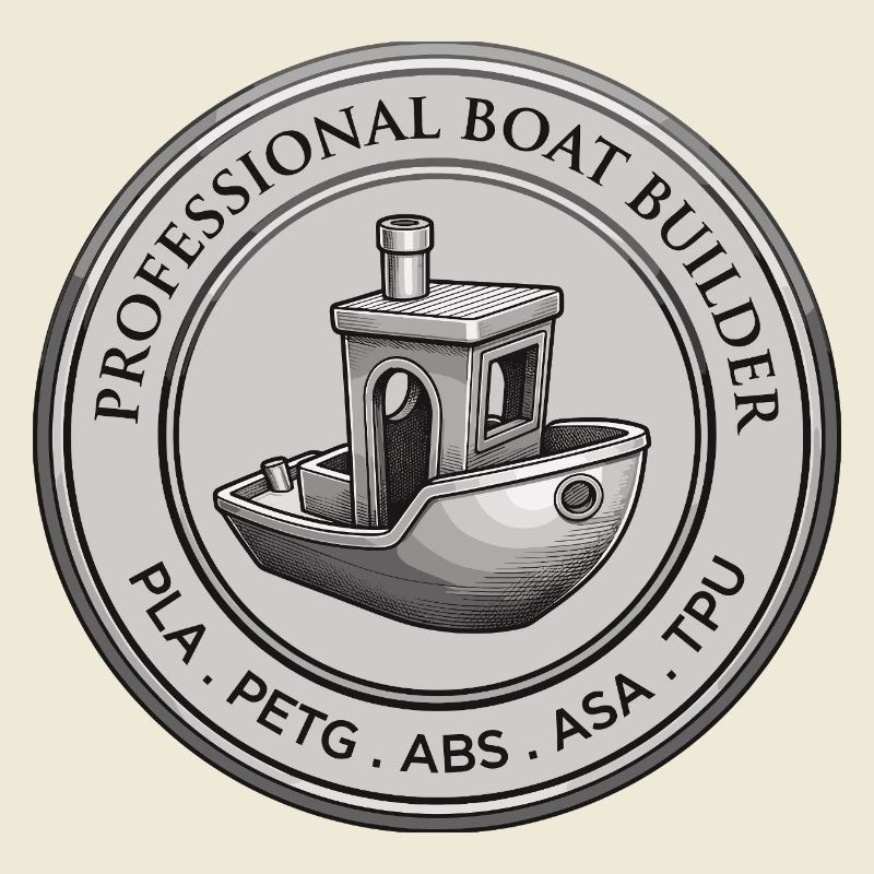 Constructeur professionnel de bateaux – Emblème d’impression 3D