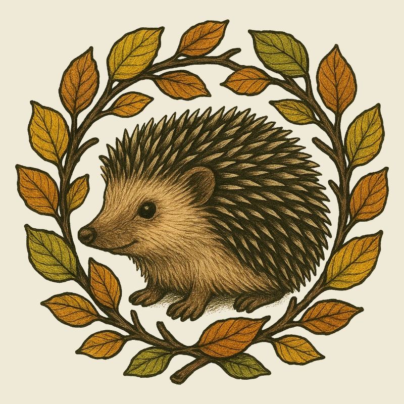 Couronne de hérisson d’automne