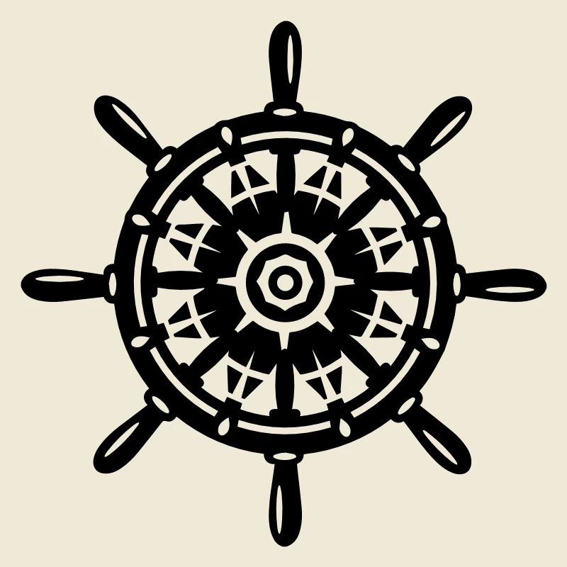 A ship wheel