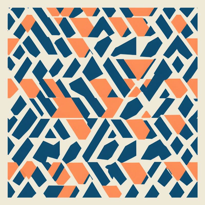 Dream Patterns 5 Coral Navy Abstract Dream Pattern