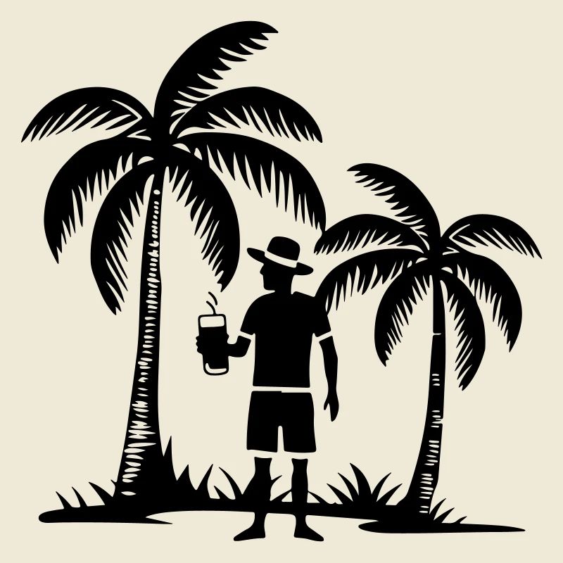 Vacation Beach Palm Trees