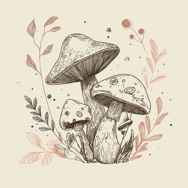mushroom, mushroom picker, picking