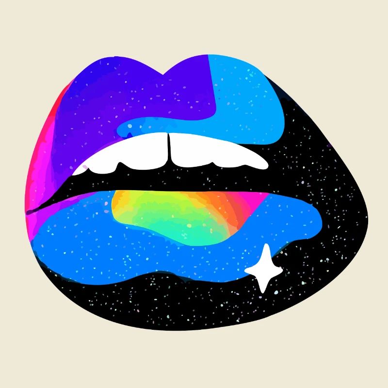 Kosmische Regenbogenlippen