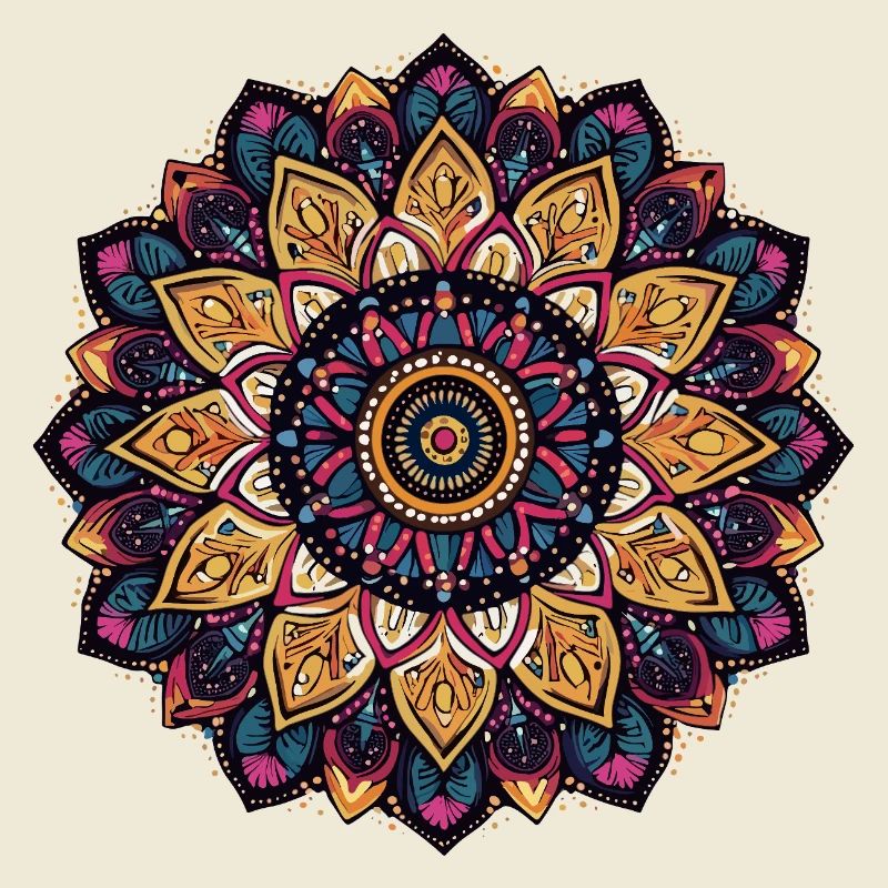 Lebendige Mandala-Blüte