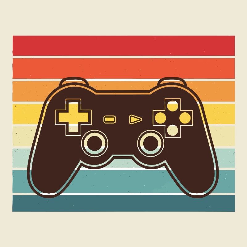 Retro Rainbow ControllerVintage Videospiel-Controller