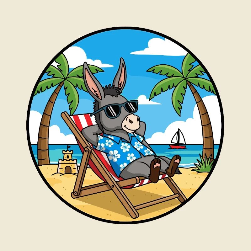 Cool Donkey Beach Vacation Summer Vibes