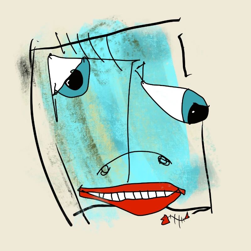 Aquarelle de design de visage abstrait