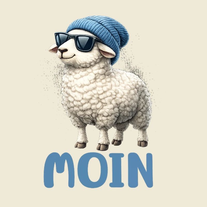Moin Schaf mit Sonnenbrille