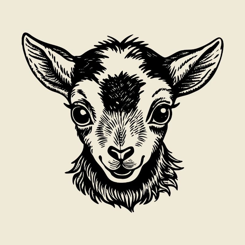 Visage de chevreau bébé