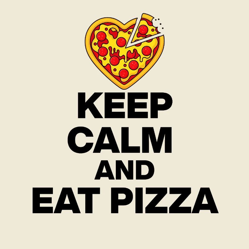 KEEP CALM AND EAT PIZZA, PIZZA JUNKIE GESCHENK 🍕