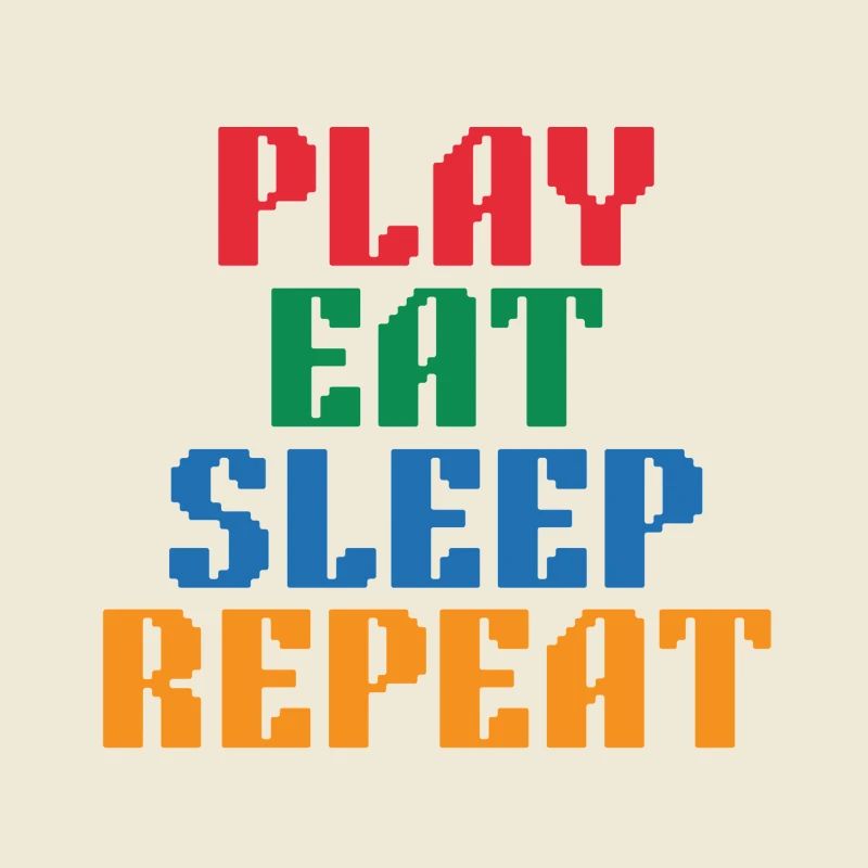 Jouez Manger Sommeil Répéter le Pixel