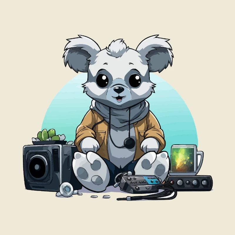 Panda DJ en sweat à capuche – Ambiance Studio