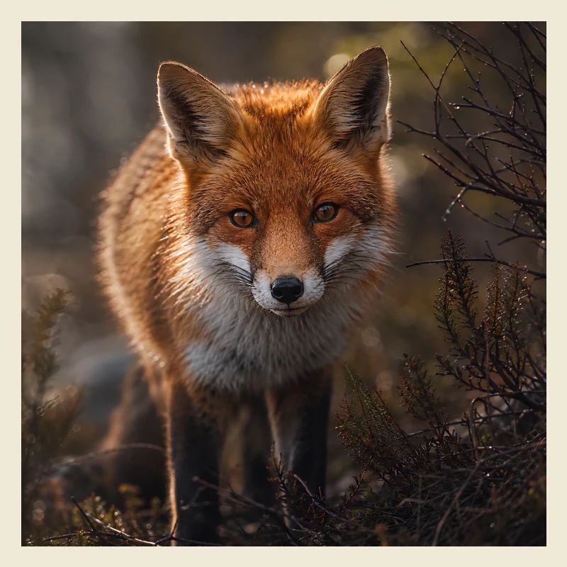 Fuchs in einer Waldlichtung