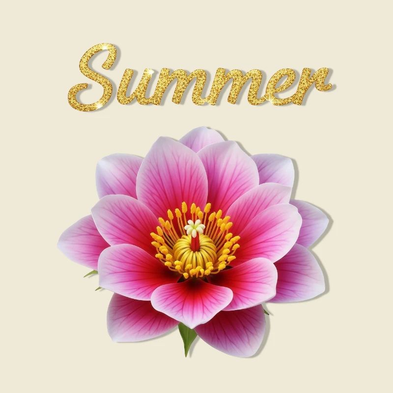 Lettrage en or de la Fleur d’été