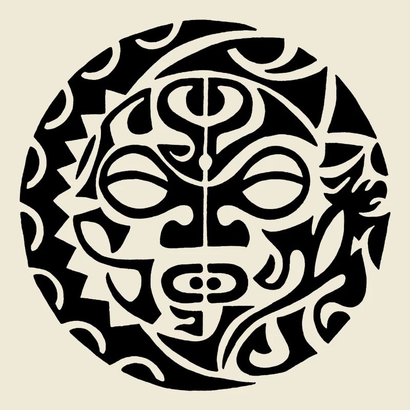 Schwarzer polynesischer Todeskopf