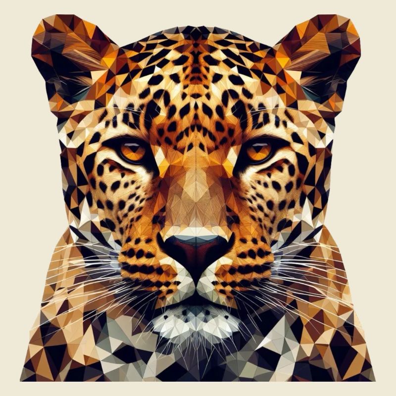 Leopard im Polygon-Stil