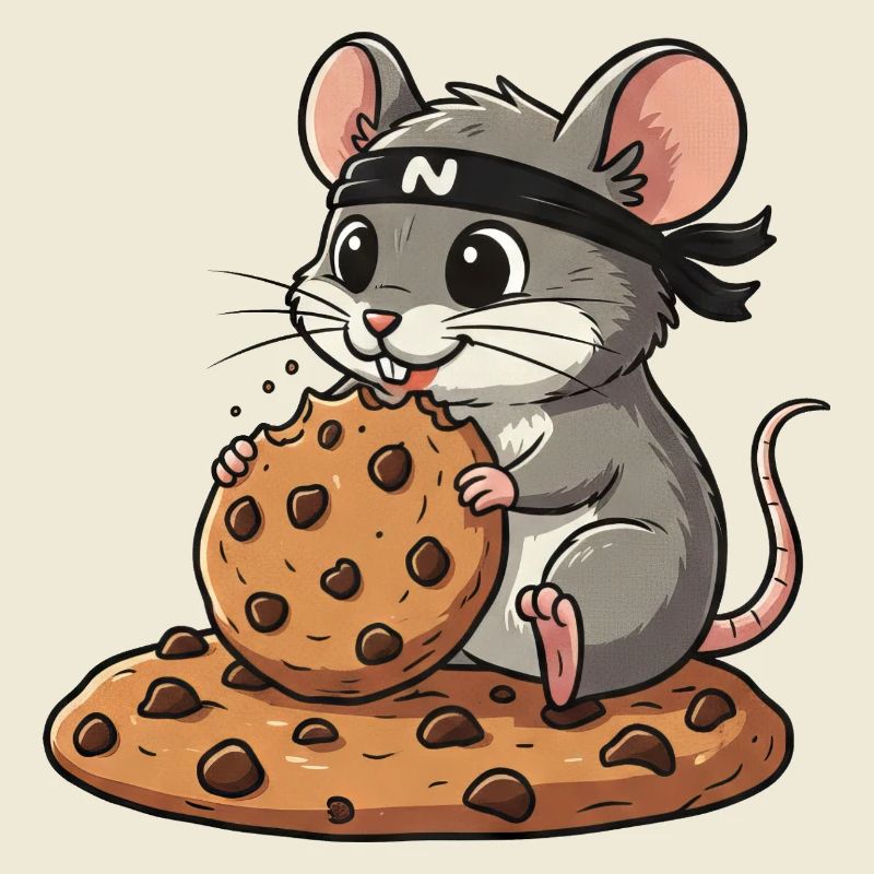 Cute Mouse Cookie Ninja Cartoon Candy Snack