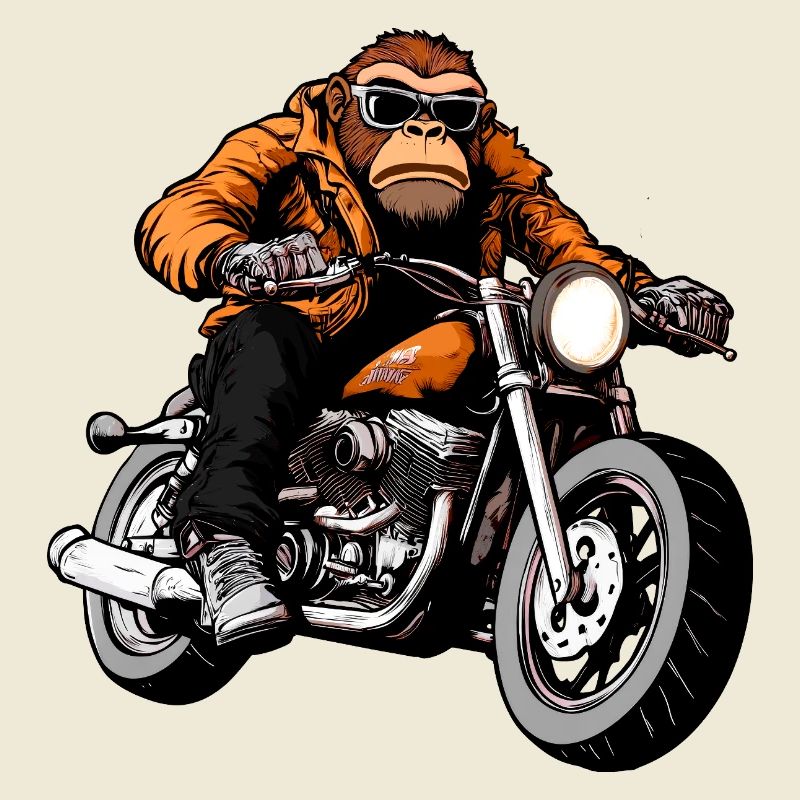 Motorrad Affe