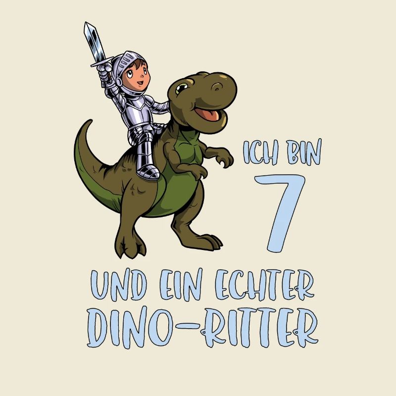 Geburtstagsshirt Dino Ritter - 7 Geburtstag Junge