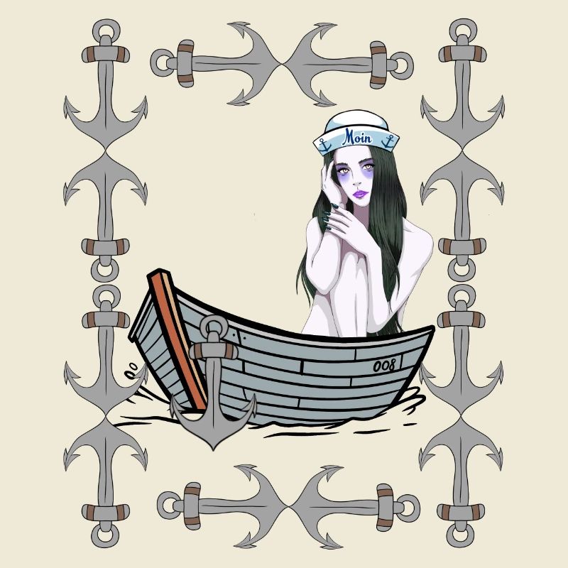 Maritim Boot Anker Mädchen Matrose Boote Meer See