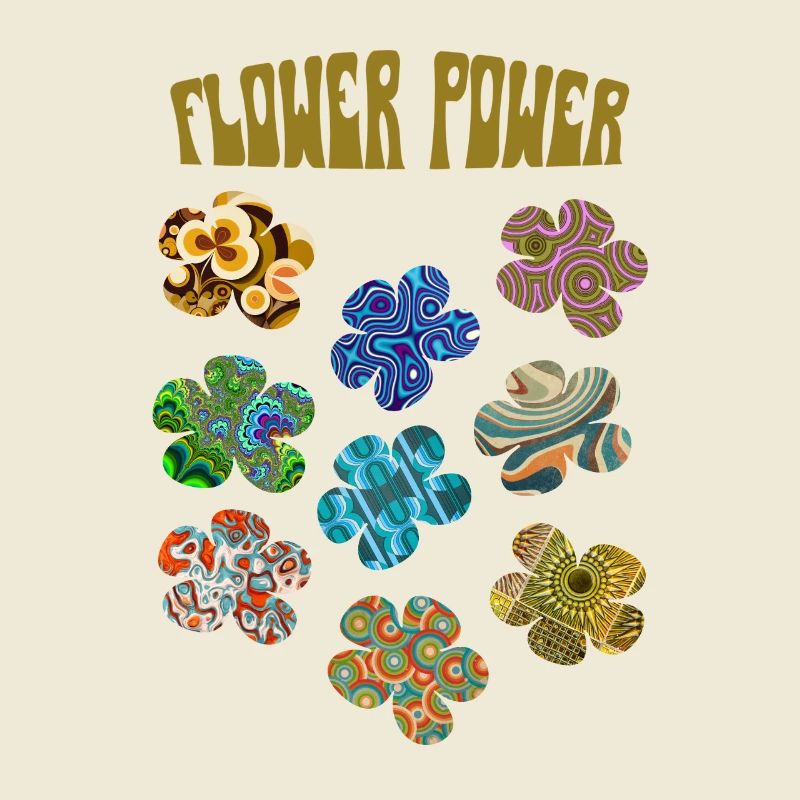 Flower power retro patterns