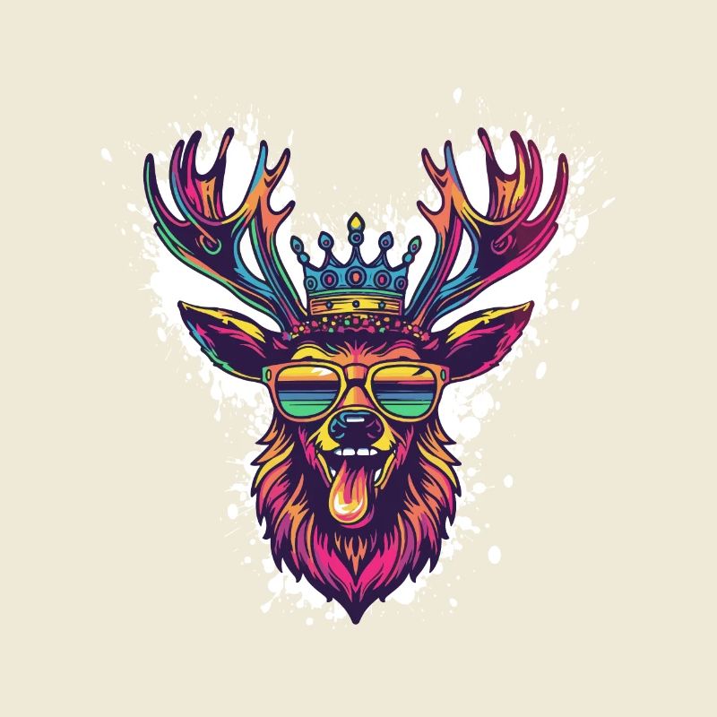 Deer Comic Funny Party