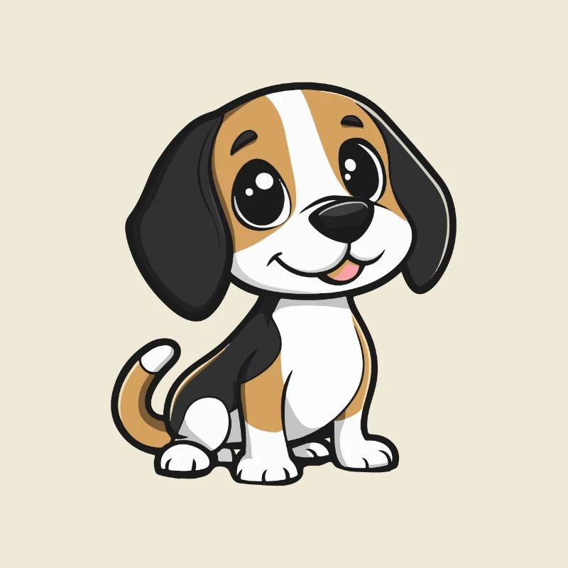 Beagle chien bande dessinée mignon