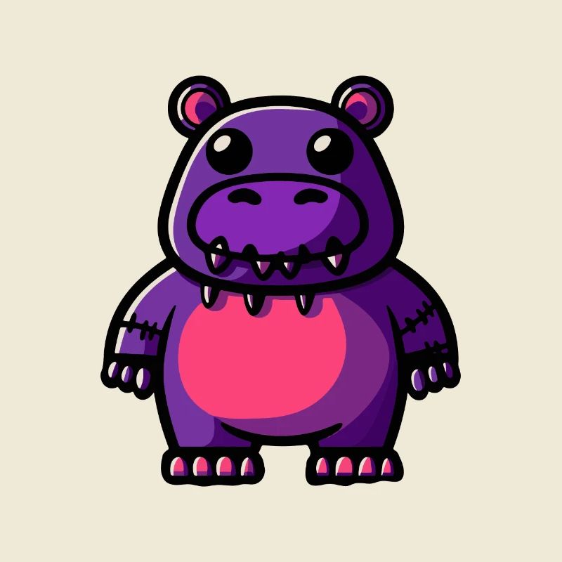 Nilpferd Halloween Tier