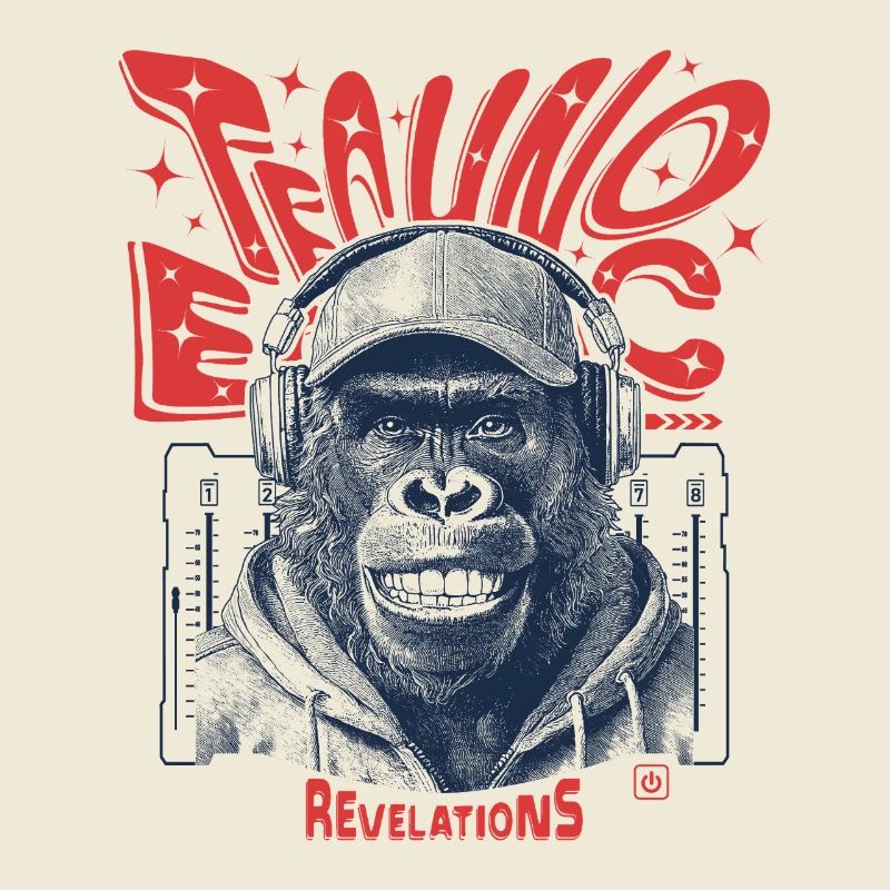 Ecstatic Monkey Shirt – Techno, Rhythm & Bass