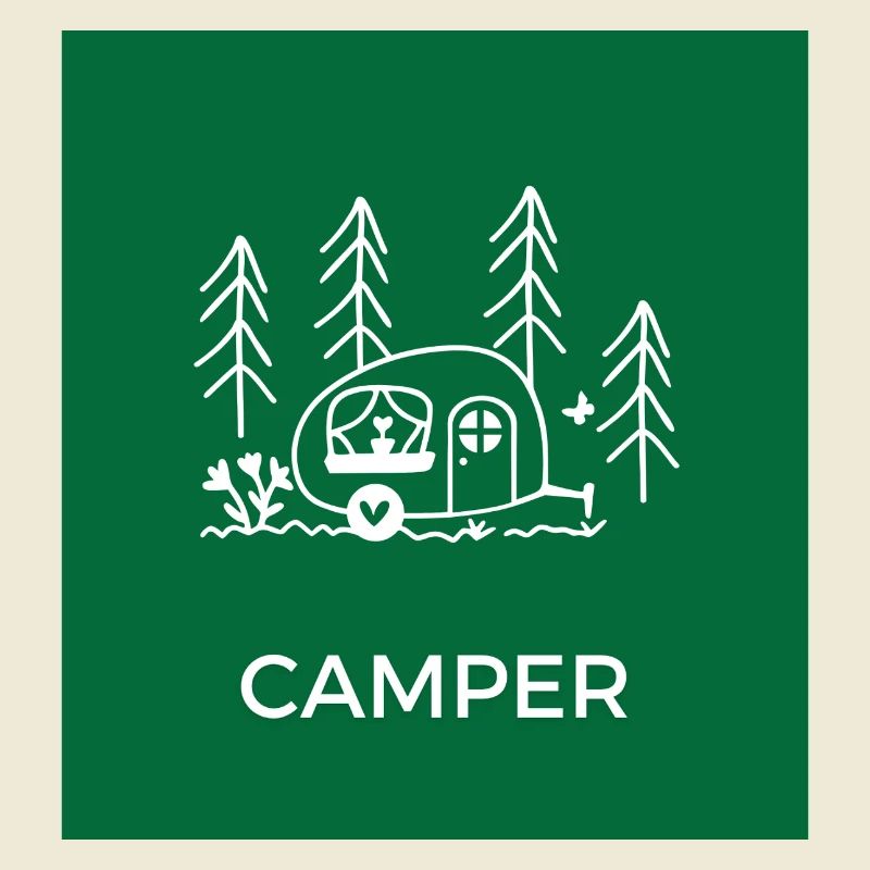 Forest Camping Sketch Tent Camper