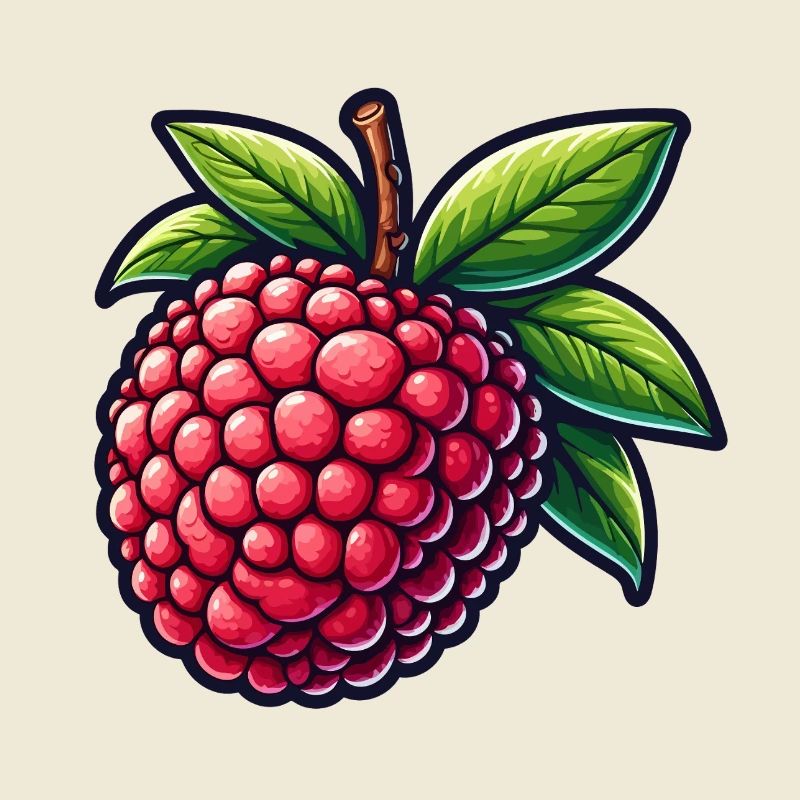 Litchi Illustrée Éclatant
