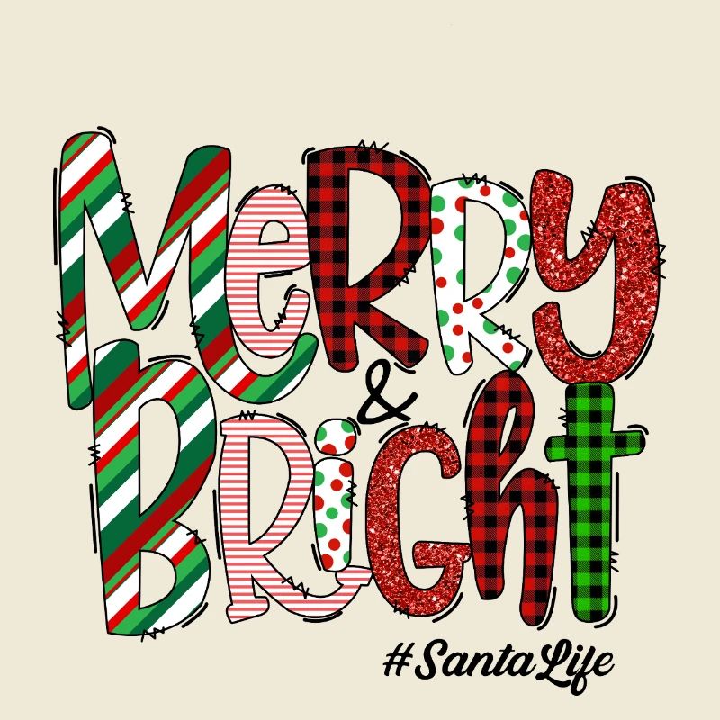 Merry Bright Festive Plaid Pattern