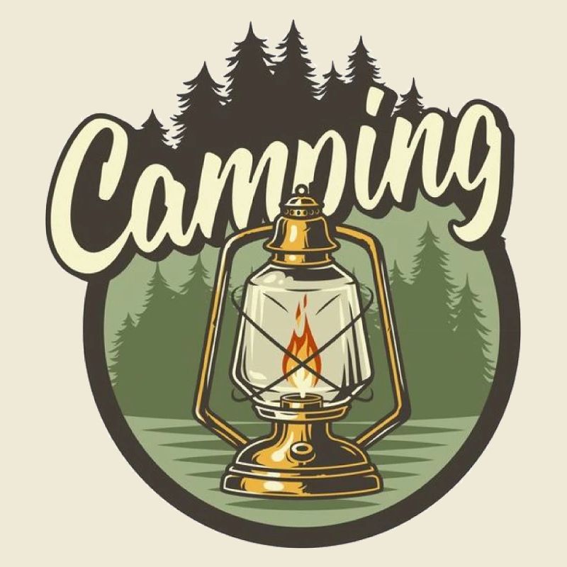 Lanterne de camping dans la forêt