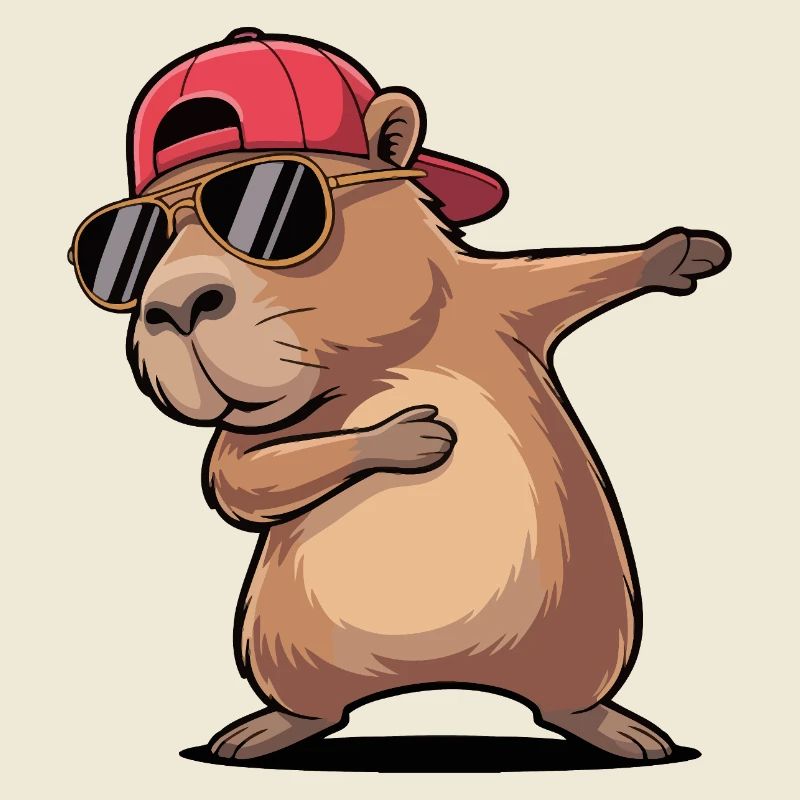 Cooles Capybara-Dabbing