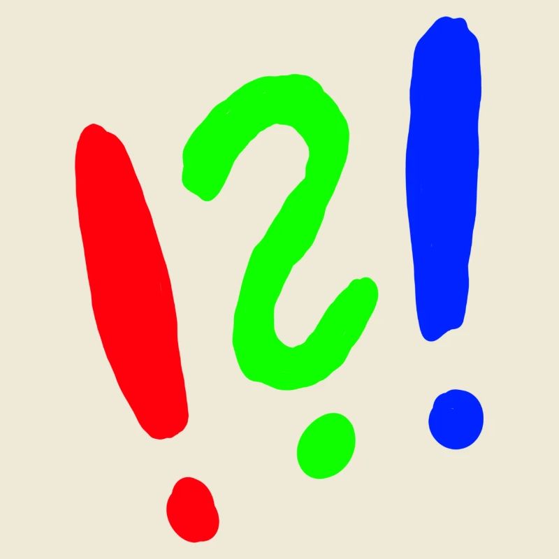 Exclamation mark/question mark comic style
