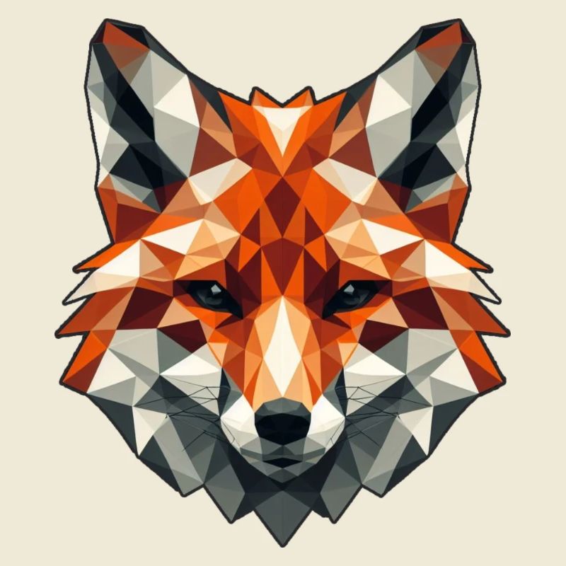 Fuchs Motiv in Polygon Design