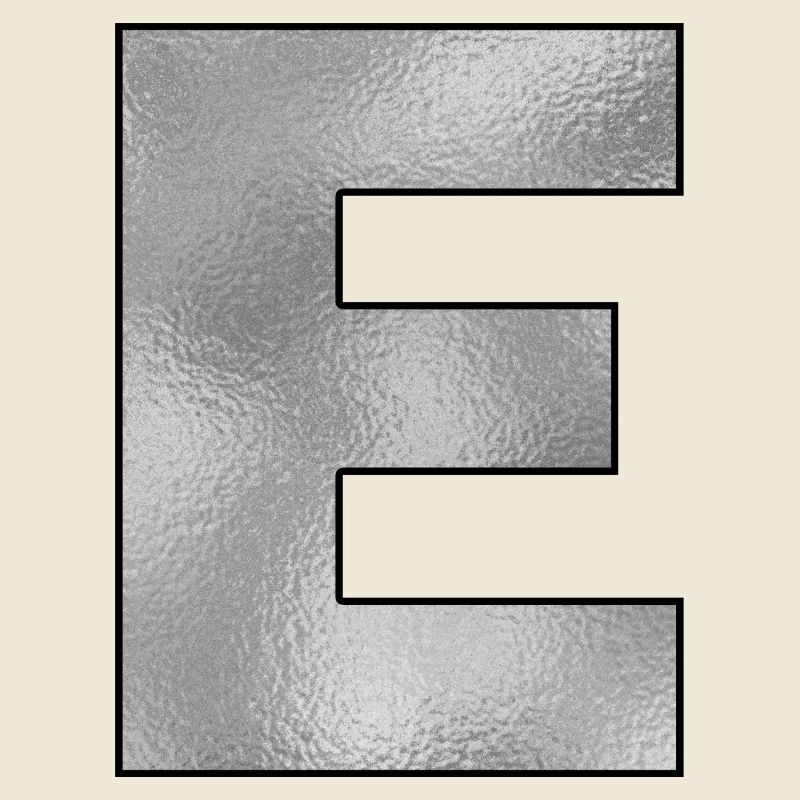 Lettera E Argento