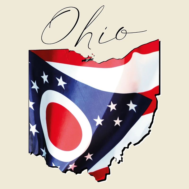 Ohio (USA) | echte Flagge | Flag Map Script