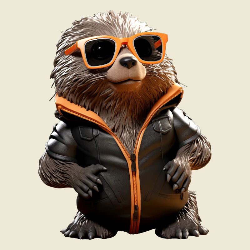 Mole with sunglasses Love Cute Moles