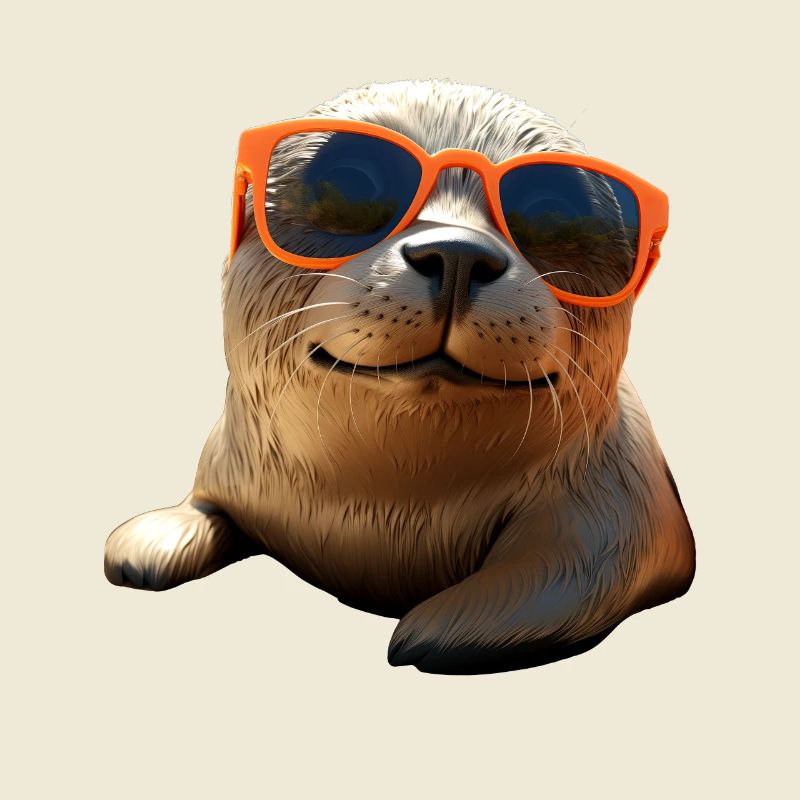 Phoque avec lunettes de soleil Phoque Morse Phoques mignons