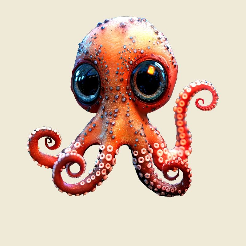 Octopus Small Octopus Cuttlefish Cute Octopus