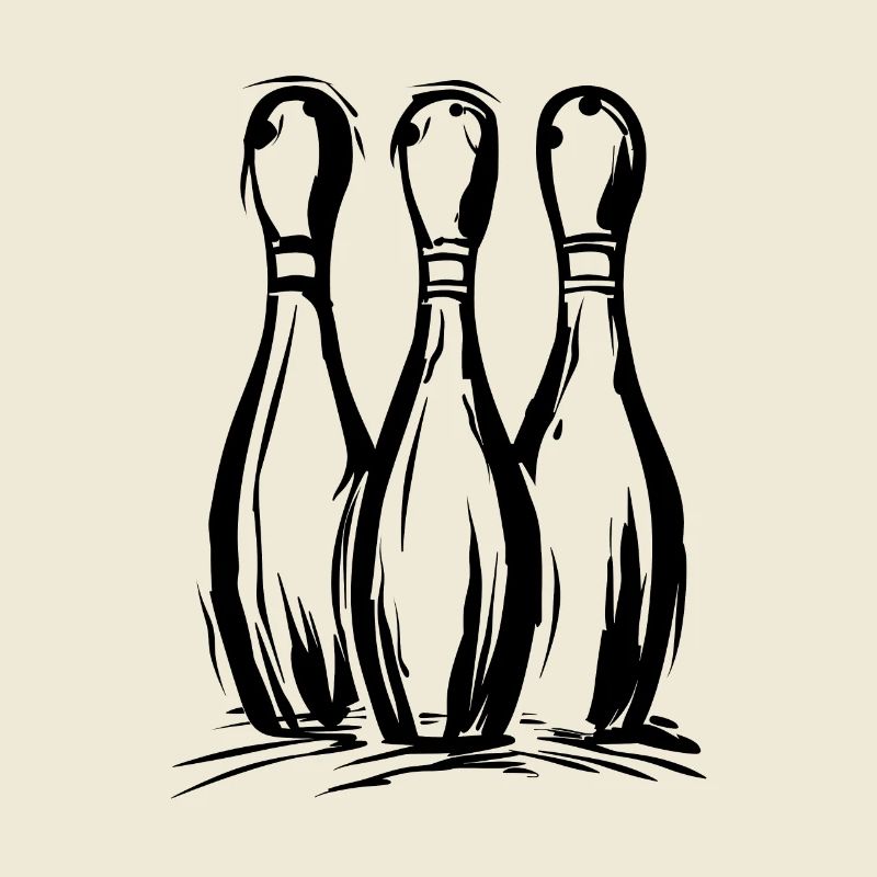 Bowling Pins Drawing