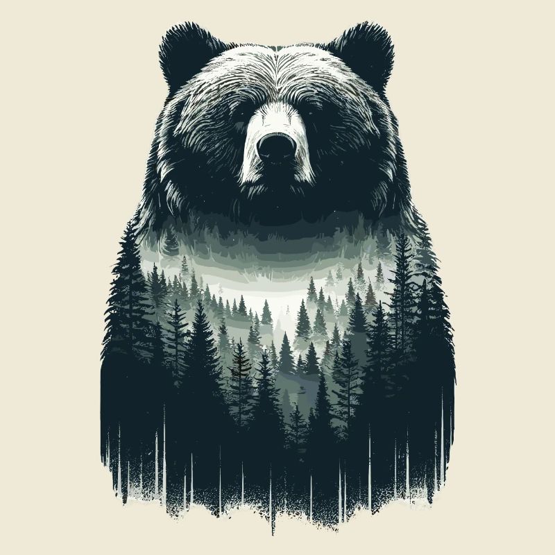 Bären Wald Kunst