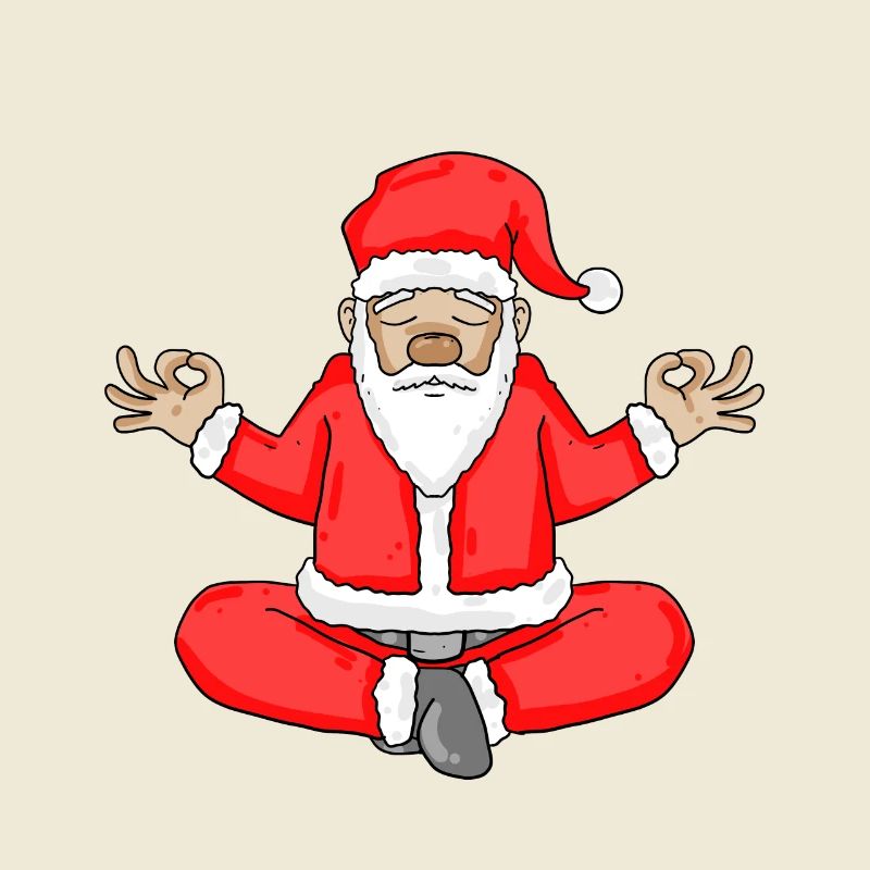 Weihnachtsmann Yoga Geist Körper