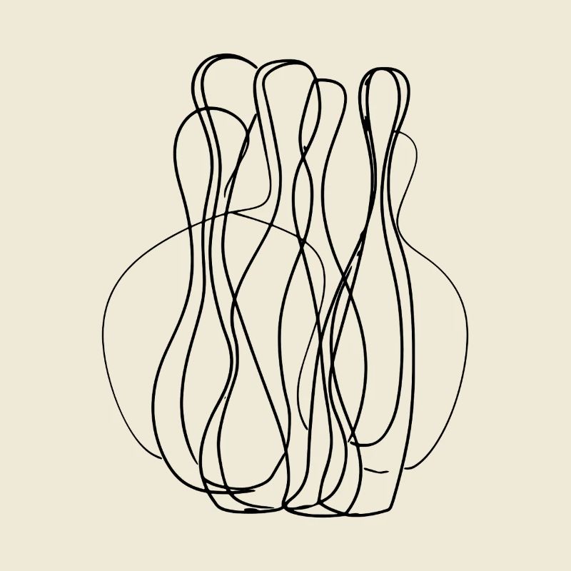Dessin au trait de bowling