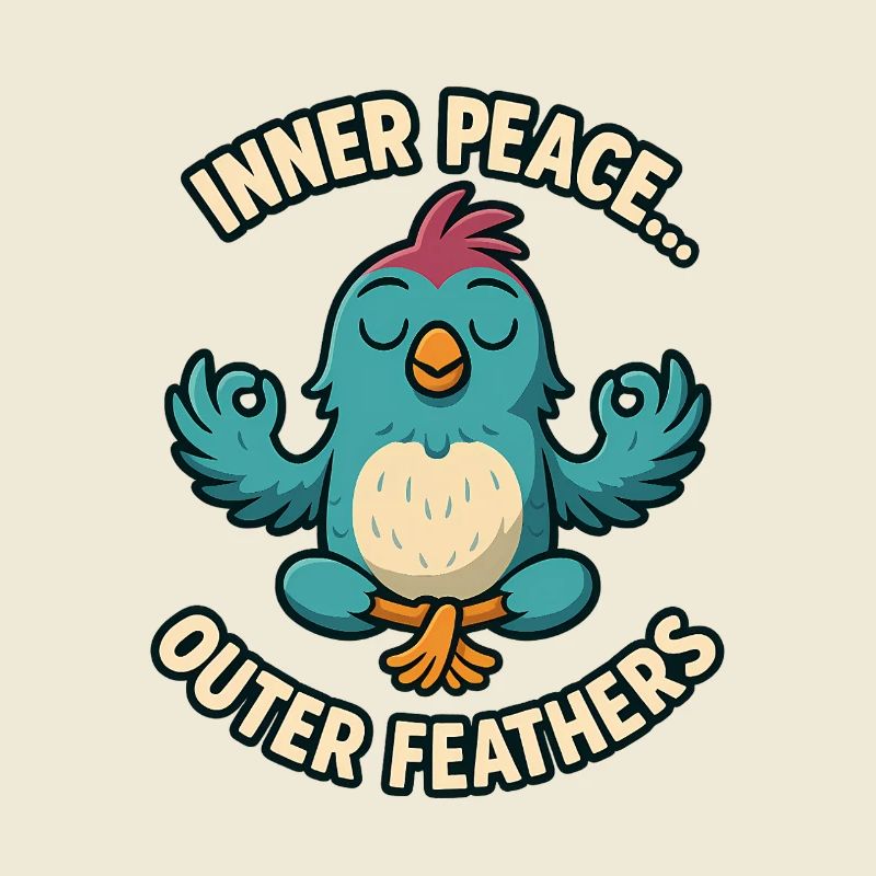 Inner Peace Outer Feather Design