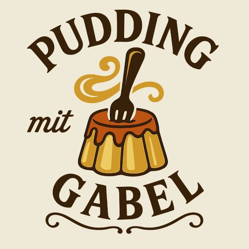 Pudding with fork