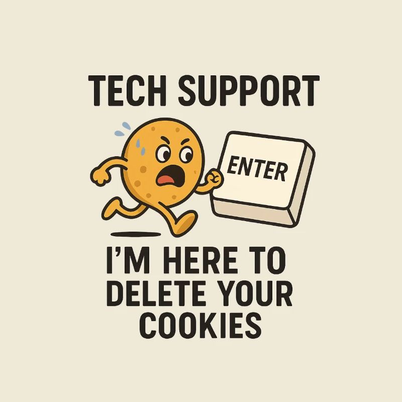 Tech Support I'm Here To Delete Your Cookies